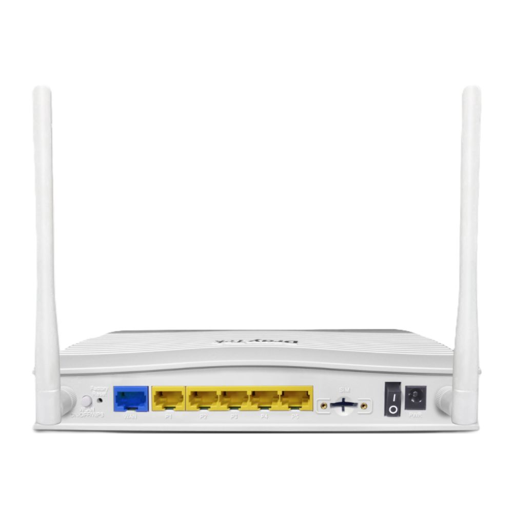 Vigor C410 LTE (4G) modem met DUAL SIM card slot 1 Gigabit WAN, 5 Gigabit LAN, 4 VPN