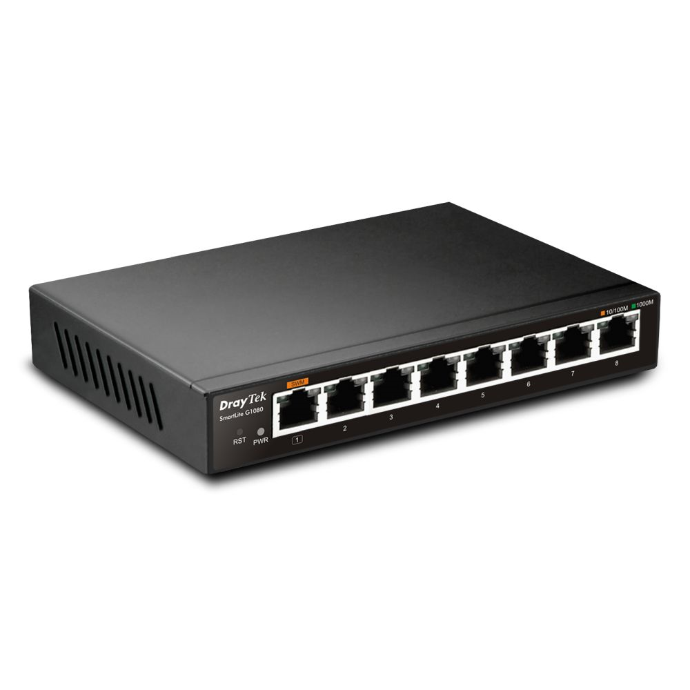 VigorSwitch G1080 8 poorts Gigabit  Smart Lite managed switch