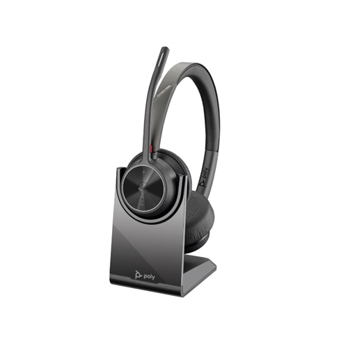 Poly BT Headset Voyager 4320 UC Stereo USB-C w/ Desk stand Poly BT Headset Voyager 4320 UC Stereo USB-C w/ Desk stand