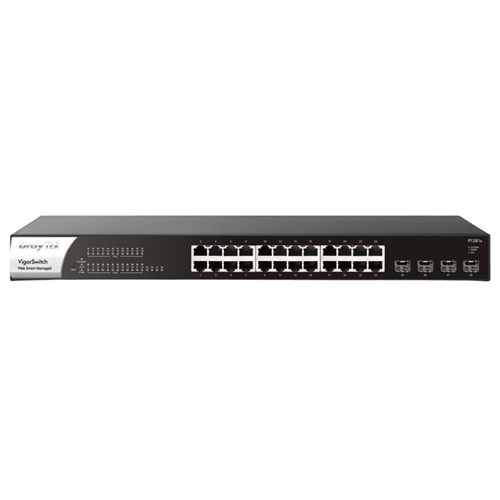 VigorSwitch P1281x 24 poorts Gigabit PoE + 4SFP+ VigorSwitch P1281x 24 poorts Gigabit PoE + 4SFP+