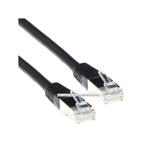 Zwarte 1,5 meter LSZH F/UTP CAT5E patchkabel Zwarte 1,5 meter LSZH F/UTP CAT5E patchkabel